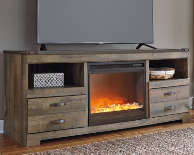 Mueble para TV Trinell de 63" con chimenea eléctrica