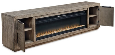 Mueble de TV Krystanza con chimenea eléctrica