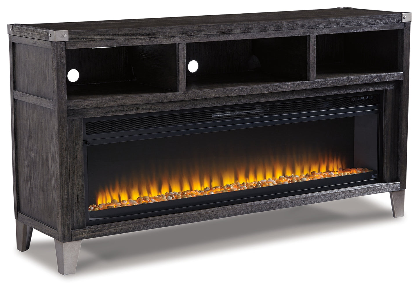 Mueble para TV Todoe de 65" con chimenea eléctrica