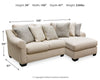 Seccional Carnaby de 2 piezas con chaise longue
