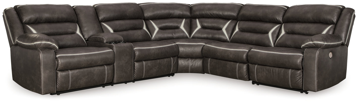Seccional reclinable eléctrico de 4 piezas Kincord