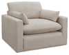 Refined Oversized Chair and Ottoman