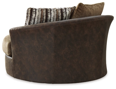 Sofá Alesbury, sillón extragrande, sillón giratorio y otomana