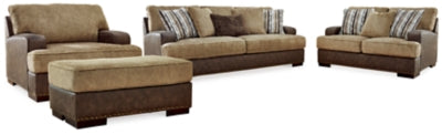Sofá, loveseat, sillón extragrande y otomana Alesbury