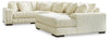 Seccional Lindyn de 6 piezas con chaise longue