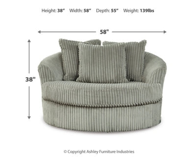 Sillón giratorio extragrande Lindyn