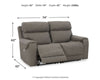 Loveseat seccional reclinable eléctrico de 2 piezas Starbot