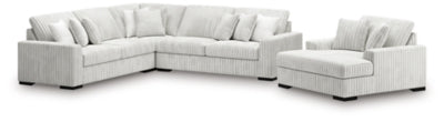 Estupendo sofá seccional de 3 piezas y chaise longue de gran tamaño