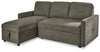 Seccional Kerle de 2 piezas con cama plegable