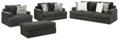 Sofá, loveseat, sillón extragrande y otomana Karinne