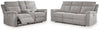 Sofá y loveseat reclinables eléctricos Barnsana
