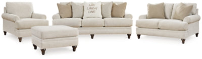 Sofá, loveseat, silla y otomana Valerani