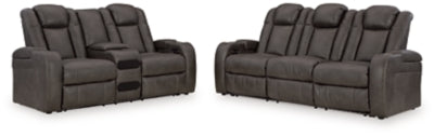 Sofá y loveseat reclinables eléctricos Fyne-Dyme