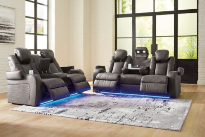 Sofá y loveseat reclinables eléctricos Fyne-Dyme