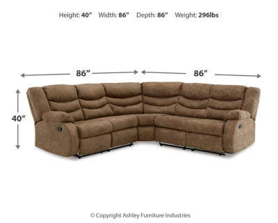 Seccional reclinable de 2 piezas Partymate