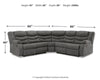 Seccional reclinable de 2 piezas Partymate