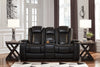 Loveseat reclinable eléctrico Party Time con consola