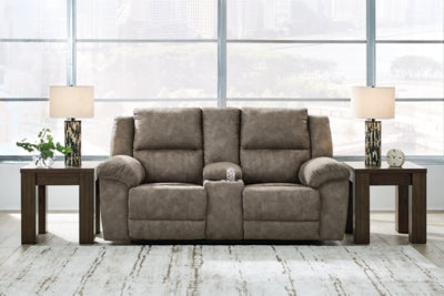 Loveseat reclinable Laresview con consola
