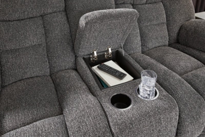 Foreside Reclining Loveseat with Console