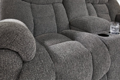 Foreside Reclining Loveseat with Console