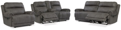 Sofá reclinable, loveseat y sillón reclinable austero