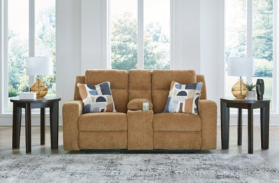 Loveseat reclinable Kanlow con consola