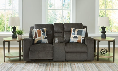 Loveseat reclinable Kanlow con consola