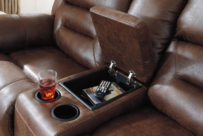 Sofá reclinable Stoneland con consola