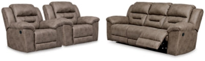 Sofá reclinable Stoneland y dos sillones reclinables