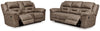 Sofá reclinable y loveseat reclinable eléctrico Stoneland