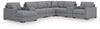Omaha by Ashley 8-Piece Sectional with Chaise and Storage Consoles