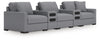 Seccional de 5 piezas Omaha by Ashley con consolas de audio