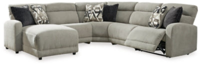 Colleyville - Seccional reclinable eléctrico de 5 piezas con chaise longue