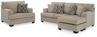 Sofá chaise longue y sillón extragrande Stonemeade