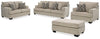 Sofá, loveseat, sillón extragrande y otomana Stonemeade