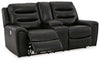 Loveseat reclinable eléctrico Warlin con consola