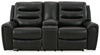 Loveseat reclinable eléctrico Warlin con consola