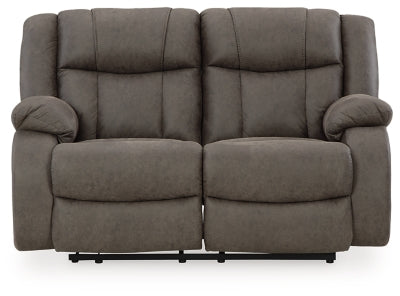 First Base Reclining Loveseat and 2 Recliners