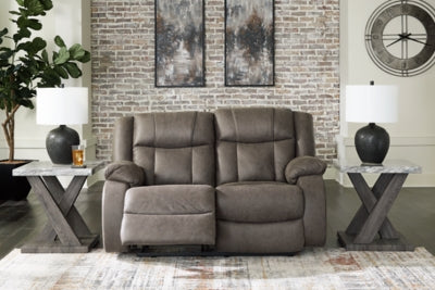 First Base Reclining Sofa and Loveseat