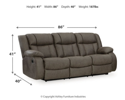 First Base Reclining Sofa and Loveseat