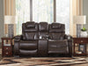 Loveseat reclinable eléctrico Warnerton con consola