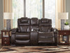 Loveseat reclinable eléctrico Warnerton con consola