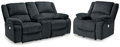 Loveseat reclinable eléctrico Draycoll y sillón reclinable eléctrico