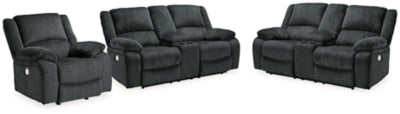 Sofás de dos plazas reclinables eléctricos y sillón reclinable Draycoll 2