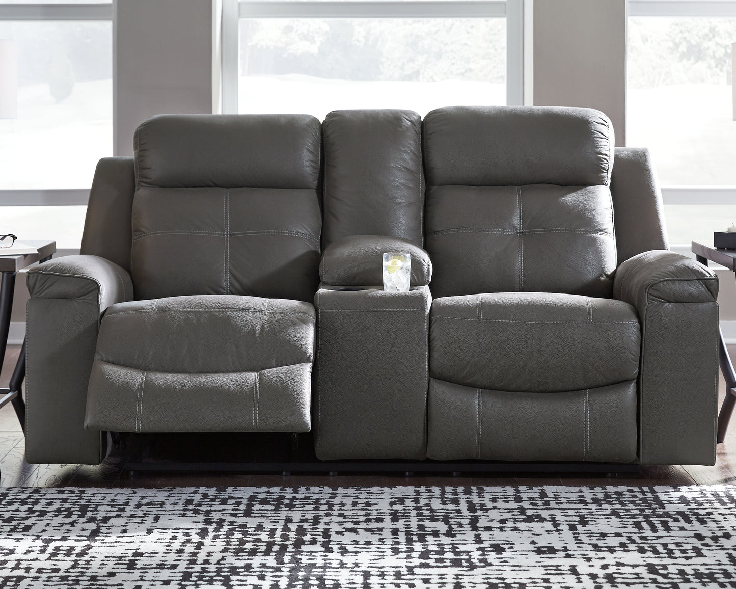 Loveseat reclinable Jesolo con consola