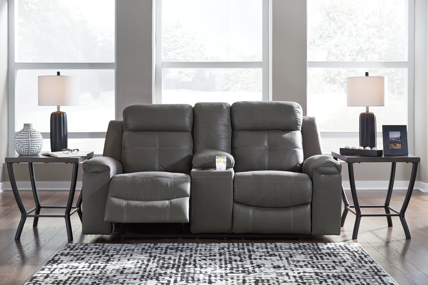 Loveseat reclinable Jesolo con consola