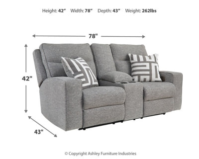 Loveseat reclinable eléctrico Biscoe