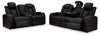Sofá reclinable eléctrico y loveseat Caveman Den