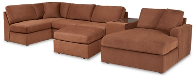 Seccional Modmax de 6 piezas con chaise longue y otomana
