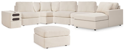 Seccional Modmax de 6 piezas con chaise longue y otomana